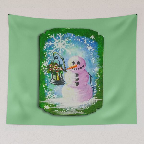 Item preview, Snowman Holding Lantern designed and sold by MLanestudio.