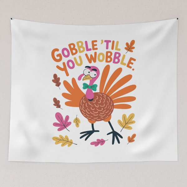 Item preview, Gobble Til You Wobble, Thanksgiving Collection designed and sold by RedCircleArt.