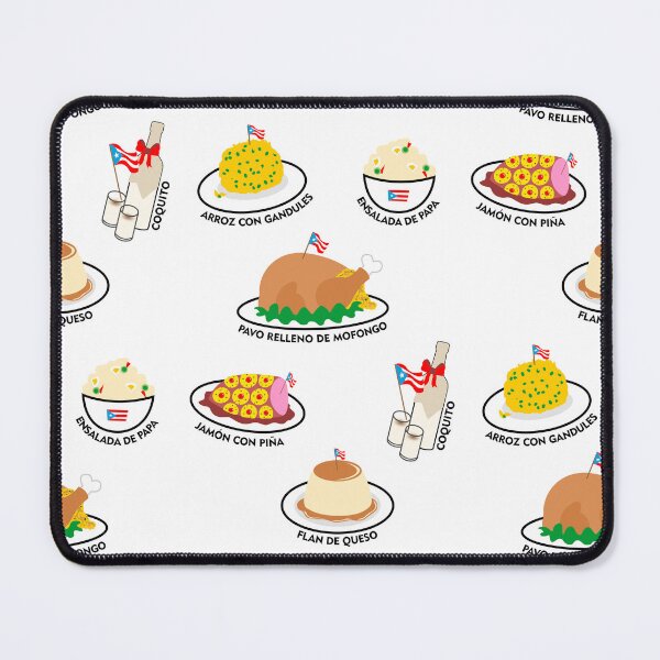 Item preview, Puerto Rico Thanksgiving Food Turkey Mofongo Coquito Flan Rice Potatoes Pineapple Ham designed and sold by byDarling.