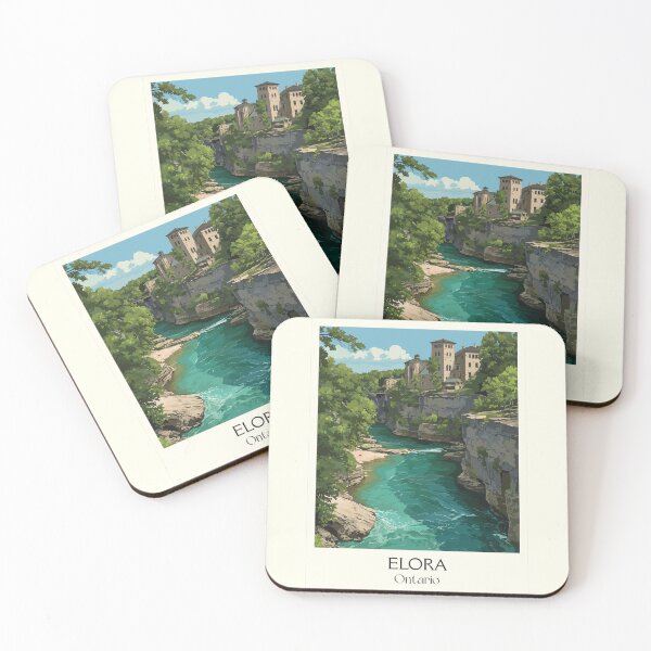 Item preview, Elora Ontario Gorge | Historic Limestone Village Art Print designed and sold by TuncGK.