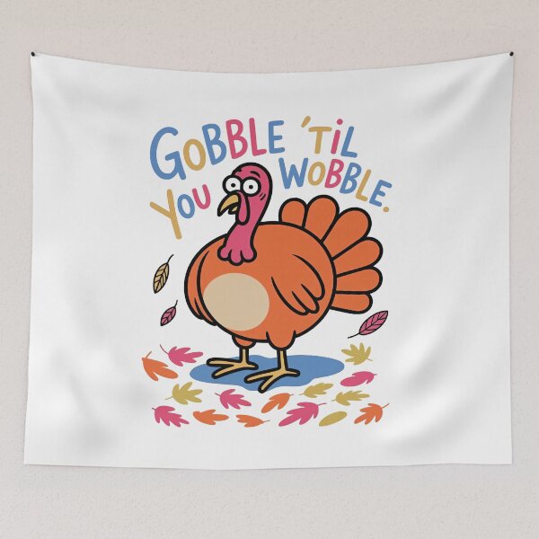 Item preview, Gobble Til You Wobble, Thanksgiving Collection designed and sold by RedCircleArt.
