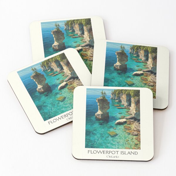 Item preview, Flowerpot Island Ontario | Georgian Bay Sea Stacks Art designed and sold by TuncGK.