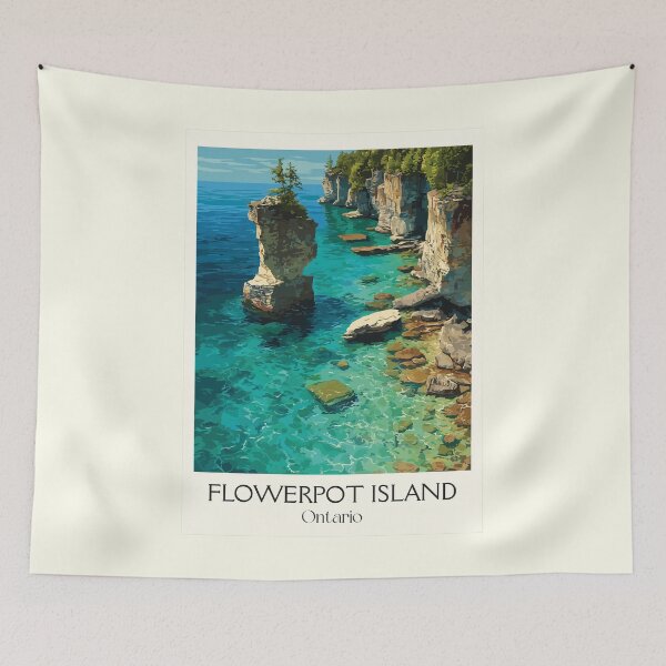 Item preview, Flowerpot Island Ontario | Georgian Bay Sea Stacks Art designed and sold by TuncGK.