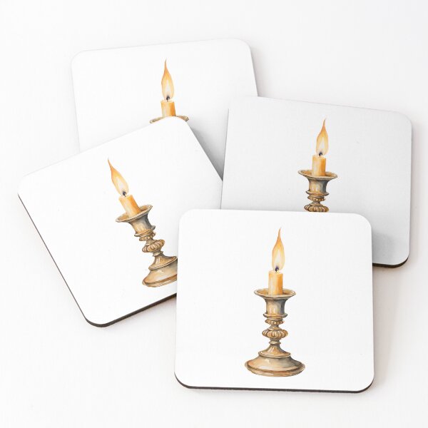 Item preview, Golden Candle Minimalist Pattern Gold  ,Christmas  Romantic Elegant Pattern designed and sold by KolorellaS.