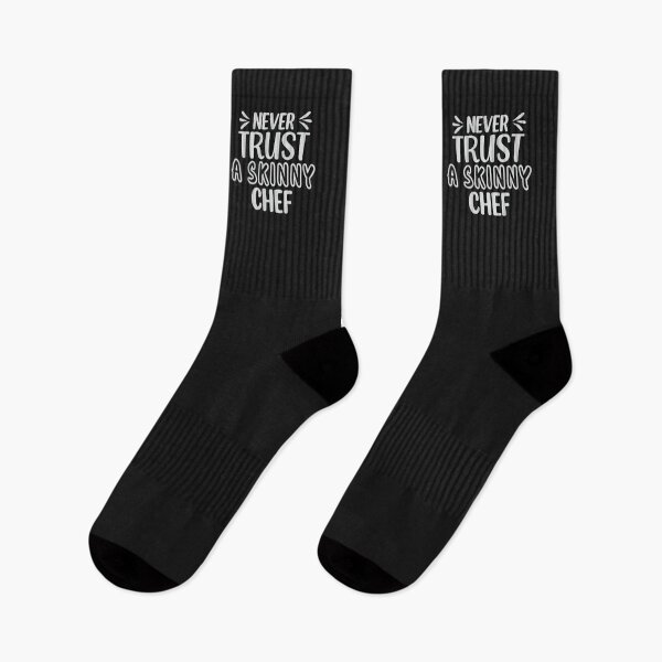 Item preview, Never Trust A Skinny Chef, Funny Kitchen Design, Cooking Lover, Chef And Cook Design designed and sold by DesignHouse07.