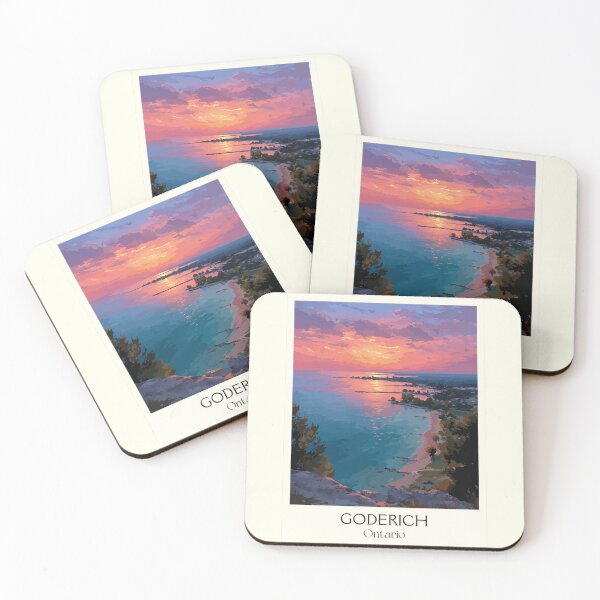 Item preview, Goderich Ontario Sunset | Lake Huron Coastline Art designed and sold by TuncGK.