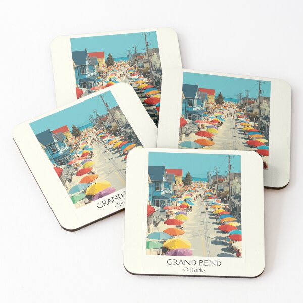 Item preview, Grand Bend Ontario | Vibrant Beach Town Main Street Art designed and sold by TuncGK.