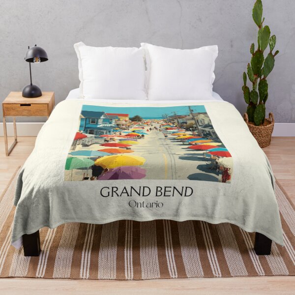 Item preview, Grand Bend Ontario | Vibrant Beach Town Main Street Art designed and sold by TuncGK.