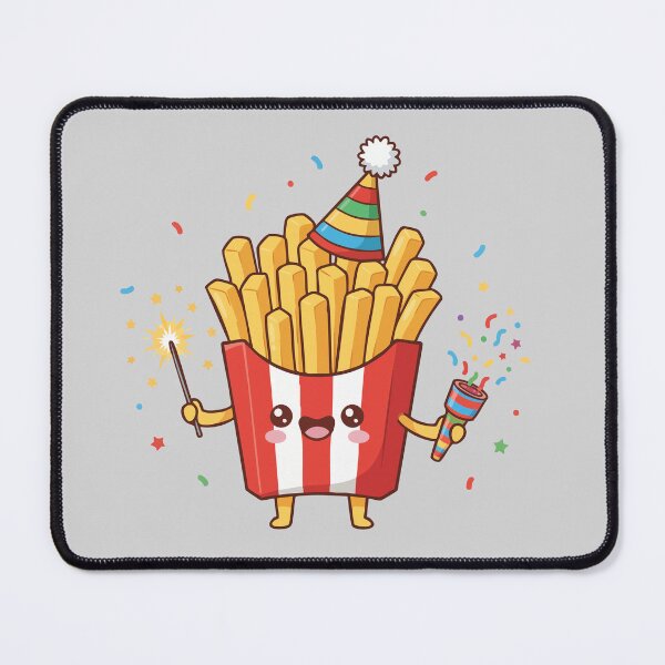 Item preview, Hot Friday night party, cartoon French fry holiday celebration, party fries potatoes character designed and sold by Painted Planet.