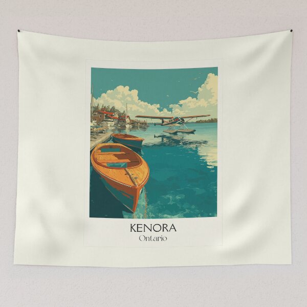 Item preview, Kenora Ontario | Lake of the Woods Scenery Art Print designed and sold by TuncGK.