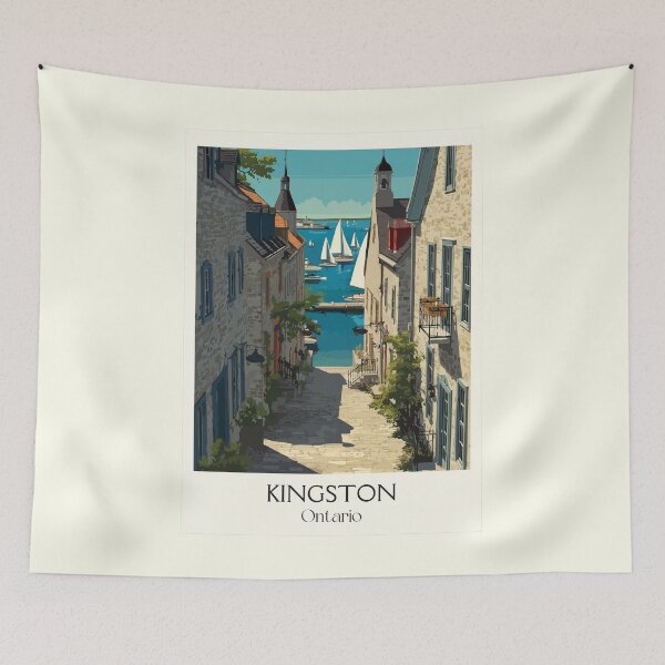 Item preview, Kingston Ontario | Historic Limestone City Art Print designed and sold by TuncGK.