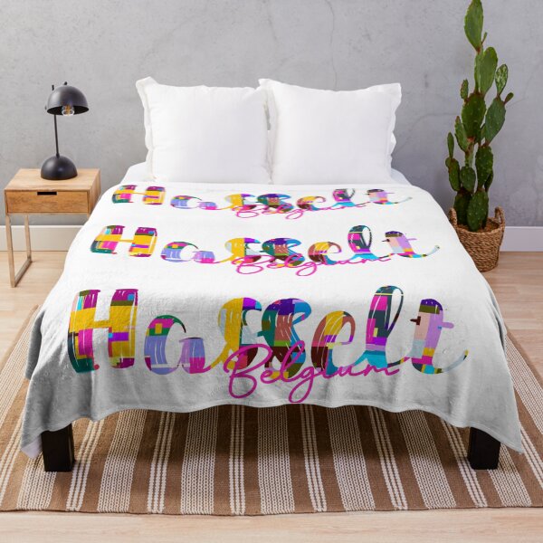 Item preview, Hasselt, Belgium, Vibrant Abstract City Typography Art designed and sold by Wanderful-roads.