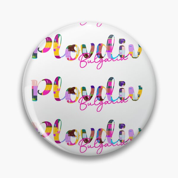 Item preview, Plovdiv, Bulgaria, Vibrant Abstract City Typography Art designed and sold by Wanderful-roads.