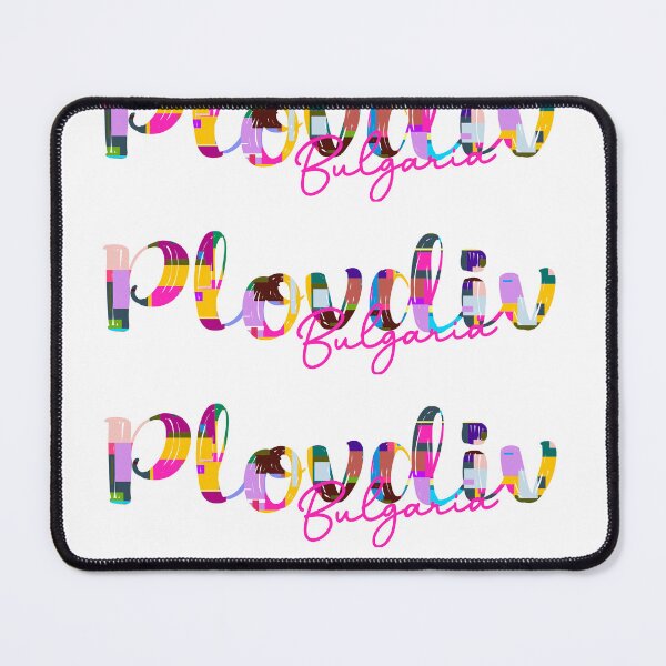 Item preview, Plovdiv, Bulgaria, Vibrant Abstract City Typography Art designed and sold by Wanderful-roads.