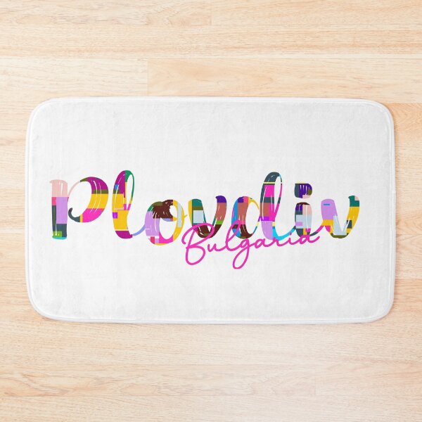 Item preview, Plovdiv, Bulgaria, Vibrant Abstract City Typography Art designed and sold by Wanderful-roads.