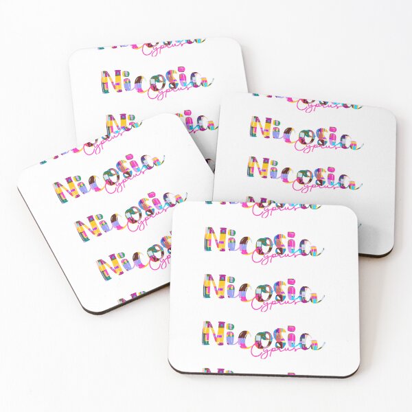Item preview, Nicosia, Cyprus, Vibrant Abstract City Typography Art designed and sold by Wanderful-roads.