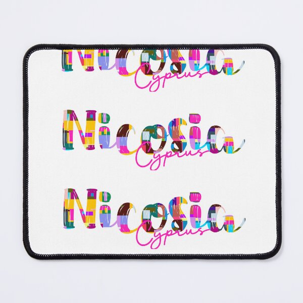 Item preview, Nicosia, Cyprus, Vibrant Abstract City Typography Art designed and sold by Wanderful-roads.