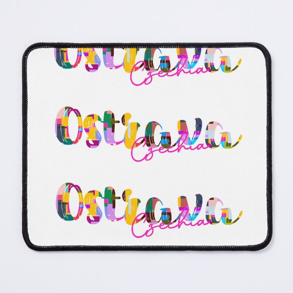 Item preview, Ostrava, Czechia, Vibrant Abstract City Typography Art designed and sold by Wanderful-roads.