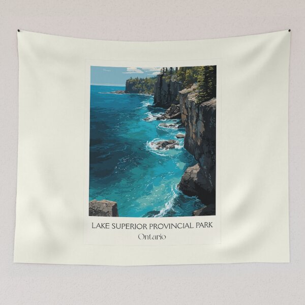 Item preview, Lake Superior Provincial Park | Agawa Rock Coastline Art designed and sold by TuncGK.