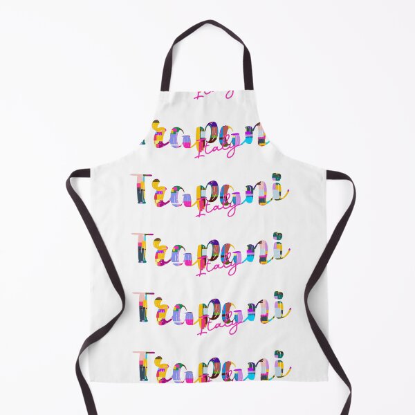 Item preview, Trapani, Italy, Vibrant Abstract City Typography Art designed and sold by Wanderful-roads.