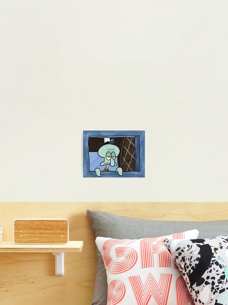 Spongebob Squidward Window Photographic Print