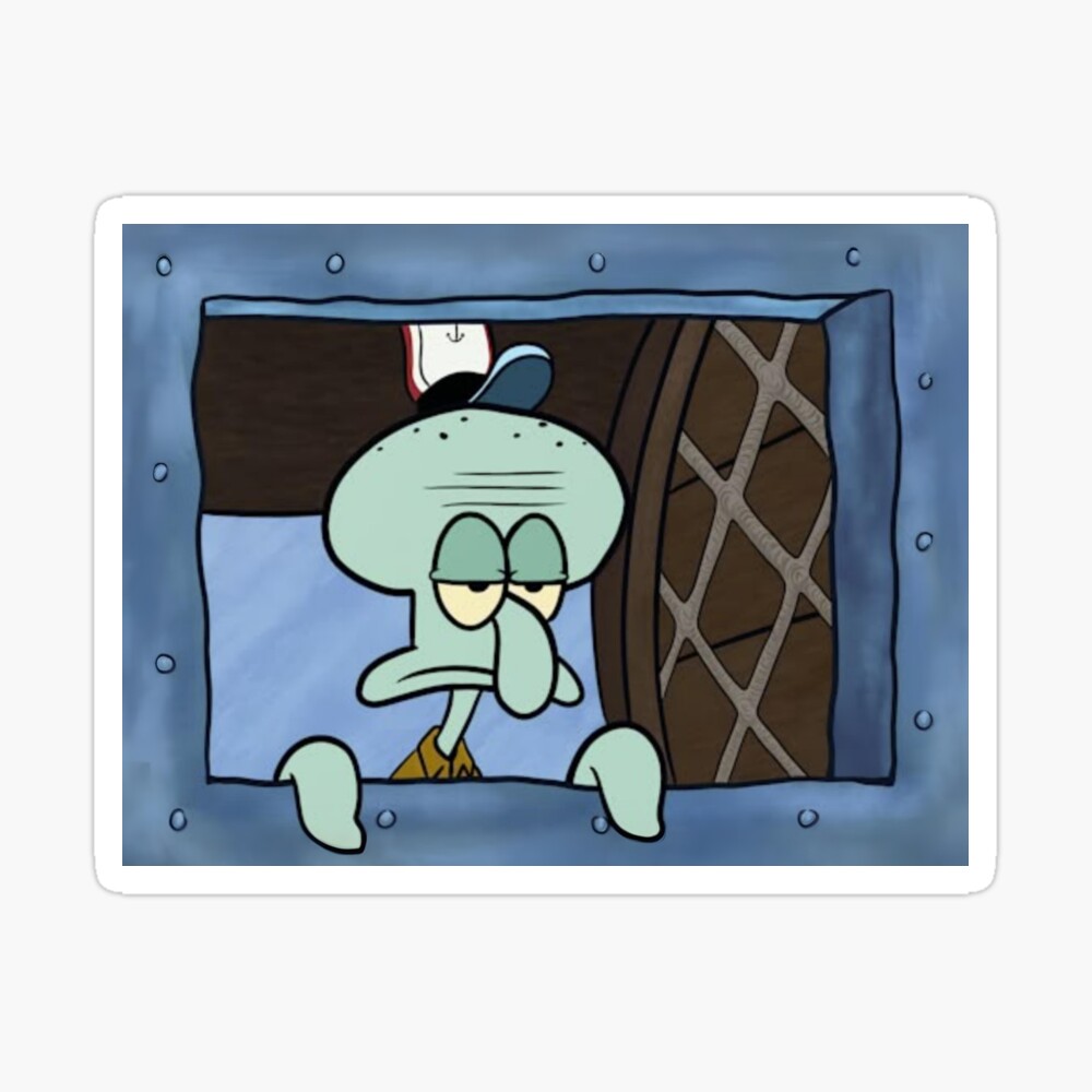Spongebob Squidward Window Photographic Print