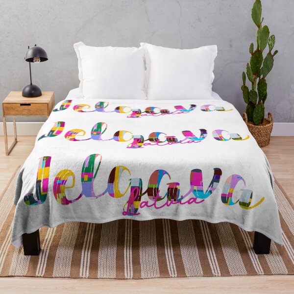 Item preview, Jelgava, Latvia, Vibrant Abstract City Typography Art designed and sold by Wanderful-roads.