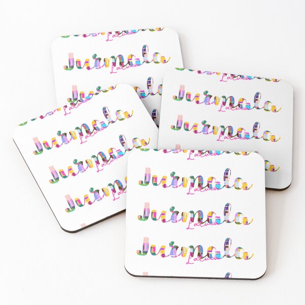 Item preview, Jūrmala, Latvia, Vibrant Abstract City Typography Art designed and sold by Wanderful-roads.