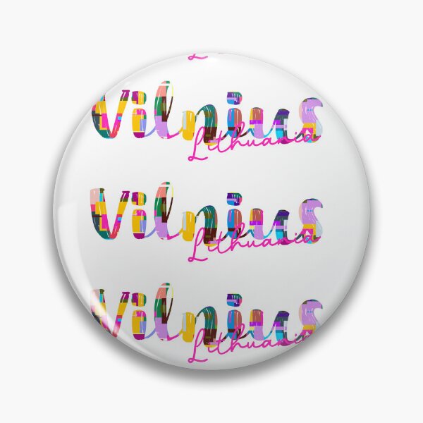 Item preview, Vilnius, Lithuania, Vibrant Abstract City Typography Art designed and sold by Wanderful-roads.
