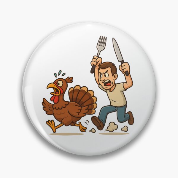 Item preview, Run Turkey Run! – Funny Thanksgiving Cartoon Design designed and sold by MichalLahcim.
