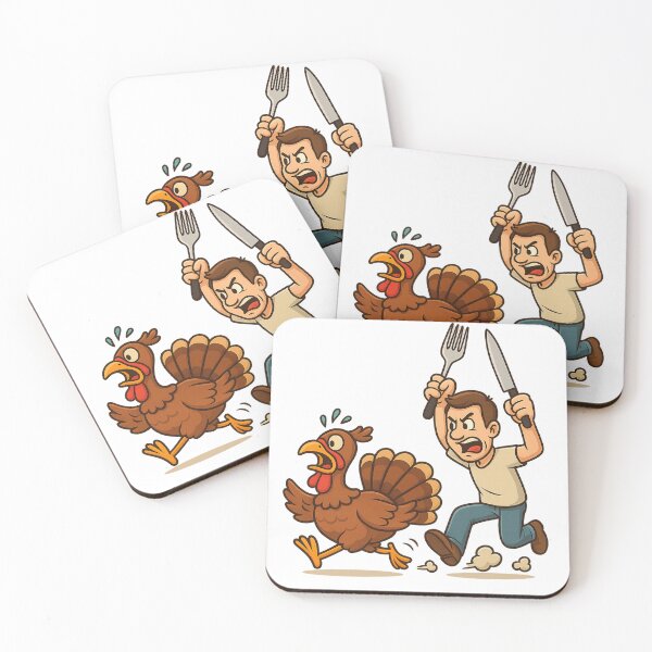 Item preview, Run Turkey Run! – Funny Thanksgiving Cartoon Design designed and sold by MichalLahcim.