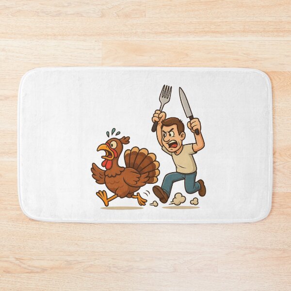 Item preview, Run Turkey Run! – Funny Thanksgiving Cartoon Design designed and sold by MichalLahcim.
