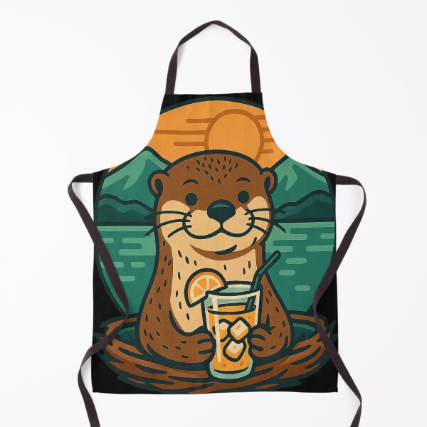 Item preview, CHILL OTTER – Sunset Squeeze T-Shirt designed and sold by NAJURE.