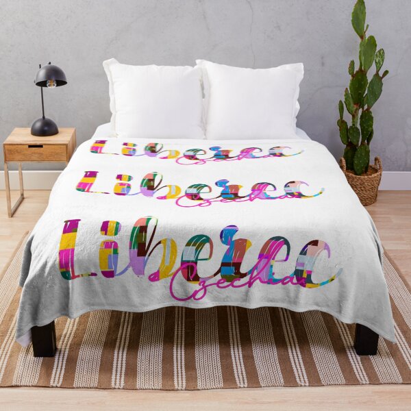 Item preview, Liberec, Czechia, Vibrant Abstract City Typography Art designed and sold by Wanderful-roads.