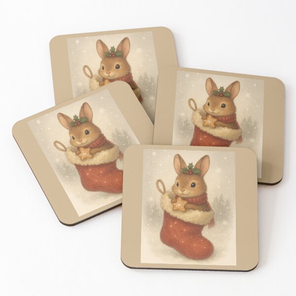 Item preview, Stocking Bunny – Cozy Christmas Morning designed and sold by GeoWild Designs.