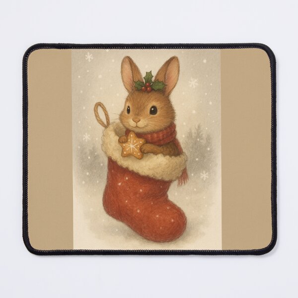 Item preview, Stocking Bunny – Cozy Christmas Morning designed and sold by GeoWild Designs.
