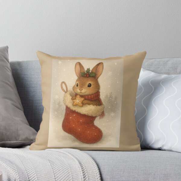 Item preview, Stocking Bunny – Cozy Christmas Morning designed and sold by GeoWild Designs.