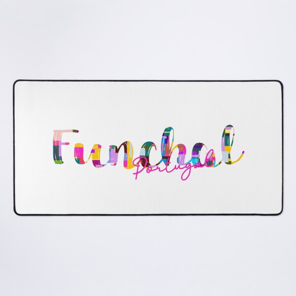 Item preview, Funchal, Portugal, Vibrant Abstract City Typography Art designed and sold by Wanderful-roads.