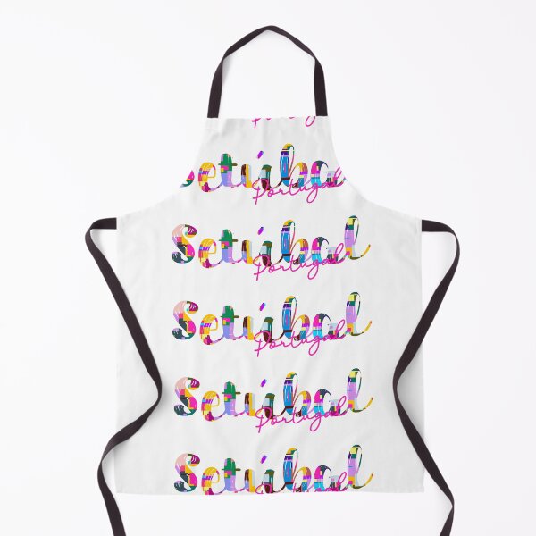 Item preview, Setúbal, Portugal, Vibrant Abstract City Typography Art designed and sold by Wanderful-roads.