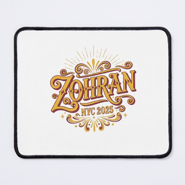 Item preview,  Ornamental Hand-Lettered Political Tee - Vintage Bollywood Inspired  Zohran designed and sold by GeniePixel.