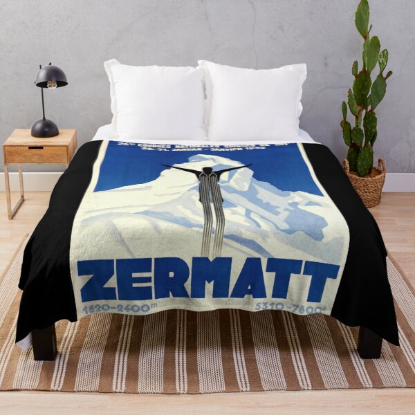 Item preview, Vintage Swiss Ski Poster | 1932 Zermatt Art Deco Design | 26th National Ski Races | Alpine Sports History & Culture designed and sold by artofuniverse.