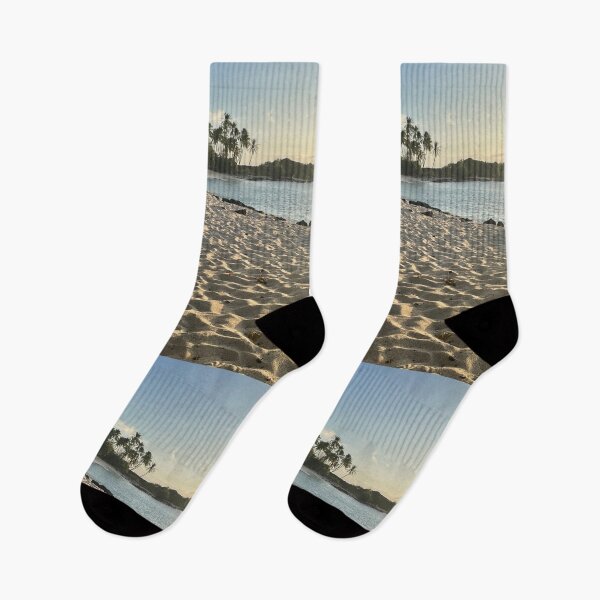 Item preview, Golden Sand Beach with Palm Trees designed and sold by TrisaThyme.