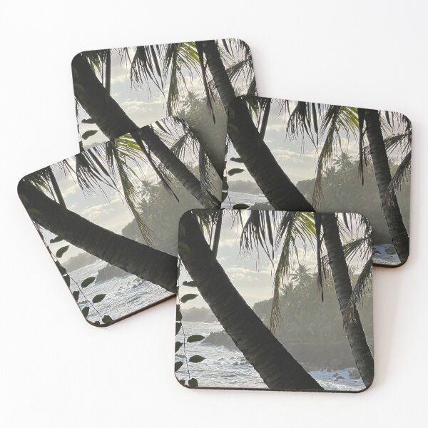 Item preview, Tropical Palm Trees Overlooking the Ocean designed and sold by TrisaThyme.