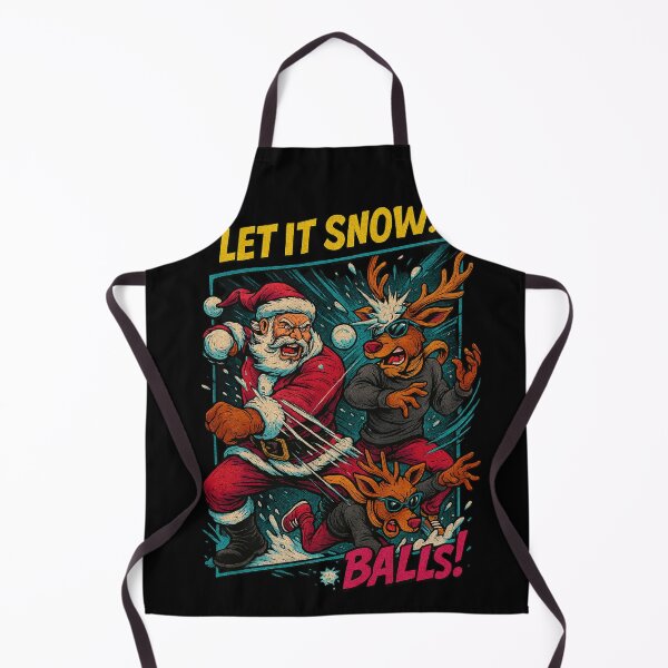 Item preview, Let It Snow…balls! – Comic-Style Santa Snowball Fight Tee designed and sold by KenyCanales.