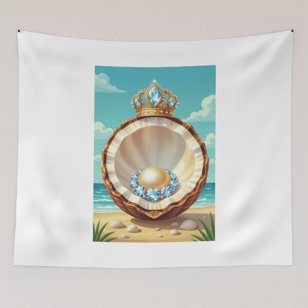 Item preview, Coconut Pearl With A Crown By The Seaside designed and sold by ArtQueen777.