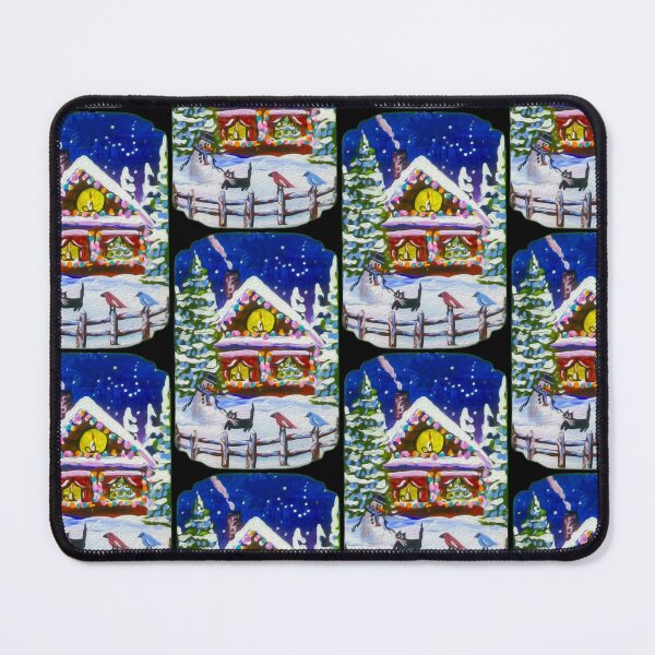 Item preview, Christmas Cottage Landscape Scene designed and sold by MLanestudio.