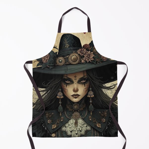 Item preview, Enchanted Midnight Witch – Gothic Floral Portrait designed and sold by Edenglow Prints & Peculiars.