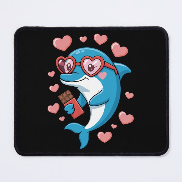 Item preview, Dolphin with Heart Glasses and Chocolate designed and sold by jkrphoto.