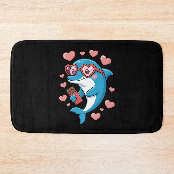 Item preview, Dolphin with Heart Glasses and Chocolate designed and sold by jkrphoto.