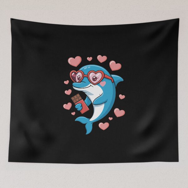 Item preview, Dolphin with Heart Glasses and Chocolate designed and sold by jkrphoto.